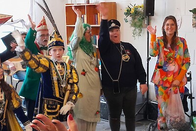 Hoher Besuch im Werkzentrum - das Kinderprinzenpaar gab sich die Ehre